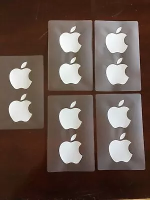 NEW White Apple Logo Sticker Decal - Genuine OEM - Set Of 5 - 10 Total Stickers • $5