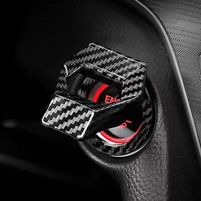 Universal Carbon Fiber Car Engine Parts Start Push Button Switch Cover Accessory • $7.55