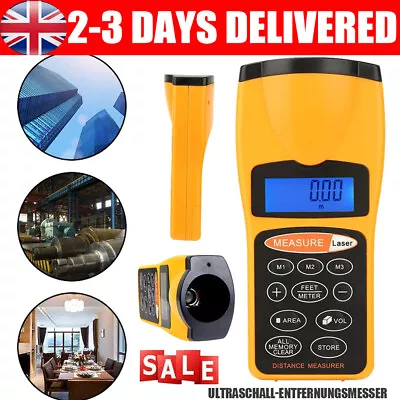 Distance Measure Meter Handheld Ultrasonic Meter Laser Range Finder Distance UK • £14.89