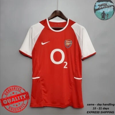 Retro Arsenal F.C Home Jersey 2002/2004 - Football Shirt - Prem Mens S-XXL • £33.99