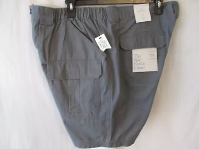 Croft & Barrow 100% Cotton BIG Casual Gray SIde Elastic Cargo Shorts SR$42 NEW • $9.86