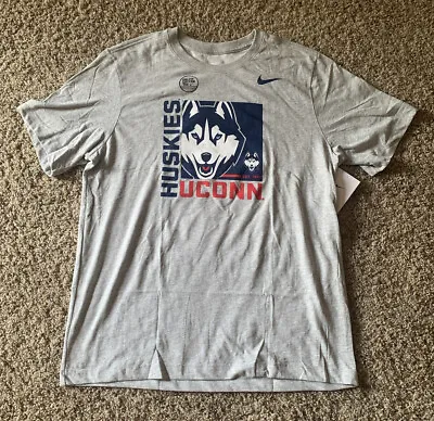 $19.99 • Buy New Nike Dri-Fit Connecticut Huskies Shirt Large Athletic UCONN Gray Champions