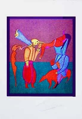 ACROBATS - Beautiful Rare Lithograph S/N By Mihail Chemiakin • $650