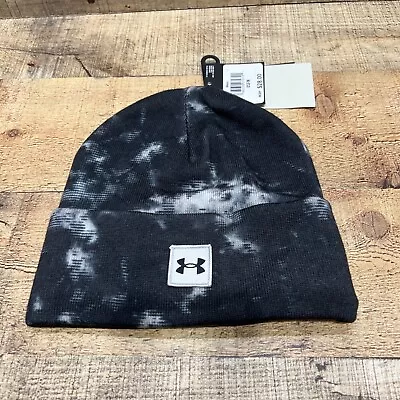 NWT UNDER ARMOUR  UA Halftime  Mens Cuffed Knit Beanie Hat-OSFM @$28 BLACK CAMO • $22