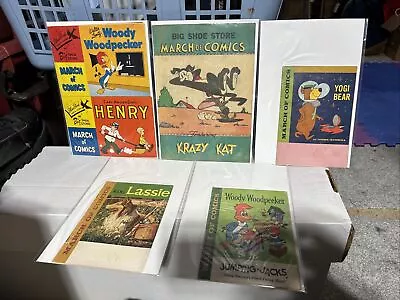 March Of Comics 7 Comic Lot 50’s 60’s Woody Woodpecker Yogi Bear Lassie KrazyKat • $65