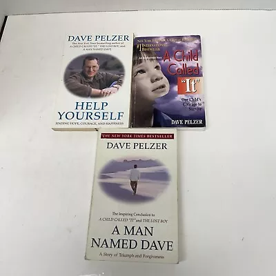 Lot Of 3 Books Dave Pelzer A Child Called It A Man Named Dave Help Yourself • $6