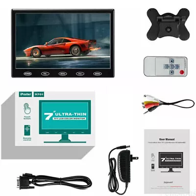 7  IPS CCTV Monitor Mini PC Screen HDMI AV/RCA VGA Input With Speaker IPoster • $78.88