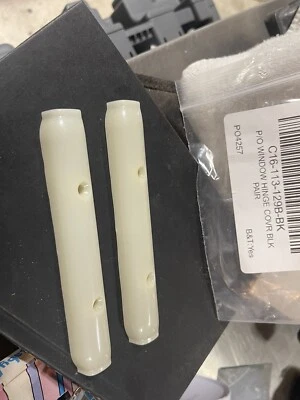 $12 • Buy Pair Volkswagen VW Beetle Bug Ivory Pop Out Window Hinge Cover Popout White