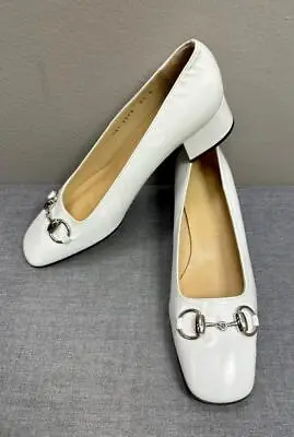 $149.99 • Buy Beautiful GUCCI Horsebit Leather Heel Pumps Shoes Size 8.5 B Made In Italy