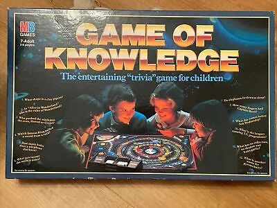 MB Games Vintage GAME OF KNOWLEDGE Trivia Game 1984 Complete • £12.49