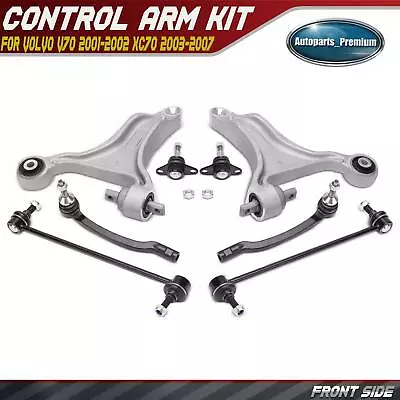 8x Front Control Arm & Sway Bar Link & Tie Rod End For Volvo V70 XC70 2003-2007 • $158.99