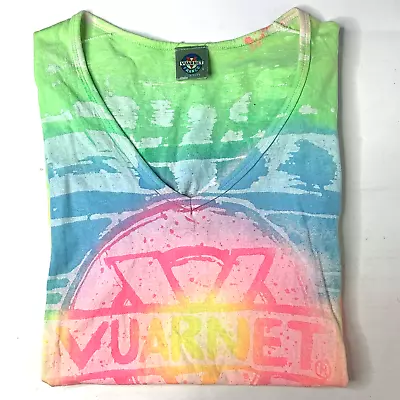 Vintage Vuarnet France Tie Dye T Shirt Size Large Short Sleeve Deep V Neck Tee • $29.95