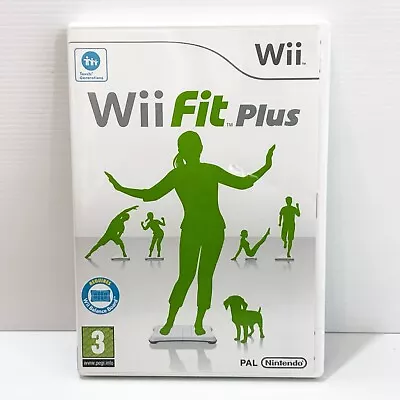 Wii Fit Plus + Manual - Nintendo Wii - Tested & Working! Free Postage! • $8.88