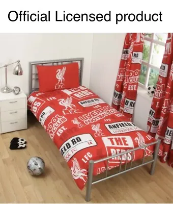 Official Liverpool FC LFC Duvet Cover Bed Football Bedding Set Patch Single NEW • £22.99