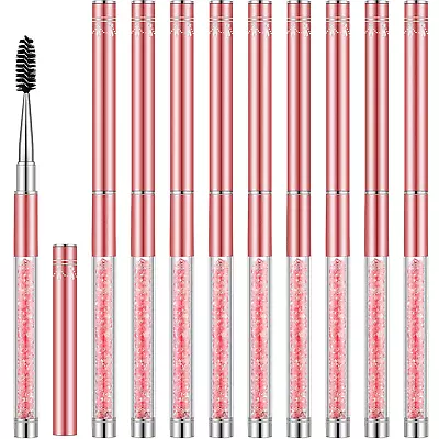 10 Pieces Eyelash Brush With Cap Portable Mascara Applicators Reusable Mascara W • $27.99