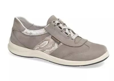 Mephisto Womens Light Grey Laser Perforated Walking Shoe Sz 5.5 US N3040 • $261