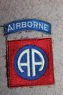 Original WW2 U.S. Army 82nd Airborne Division 2 Piece Uniform Patch From Uniform • £57.87