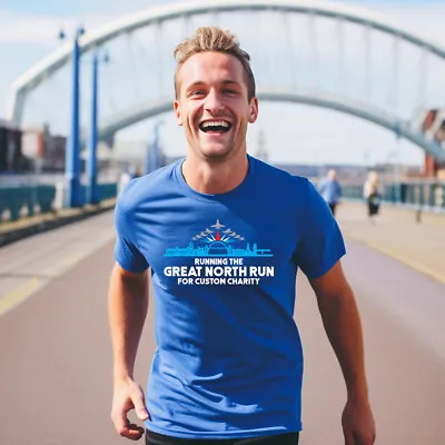 Running GNR For Charity T Shirt Run Half Marathon Great North Sports Gift Top • £14.99