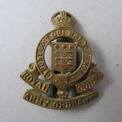 £1 • Buy Military Brass Cap Badge Royal Army Ordnance Corps British Army 1919-47 Pattern