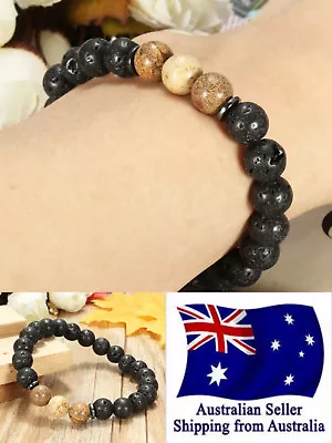 $4.95 • Buy New Chakra Bracelet Healing Lava Stone Natural Oil Diffuser Aromatherapy 1pc