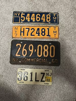 Vintage License Plates NY NJ Lot Of 4 Expired • $20