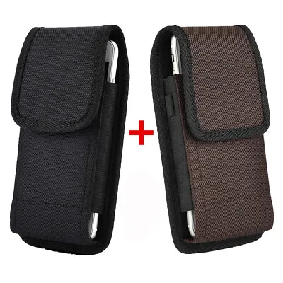 2x Universal Belt Clip Pouch Case Cell Phone Holster Vertical Waist Bag Cover AU • $23.74