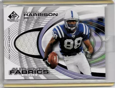 Marvin Harrison 2004 Sp Game Used Authentic Fabrics Edition Game Used Jersey Hof • $4.49