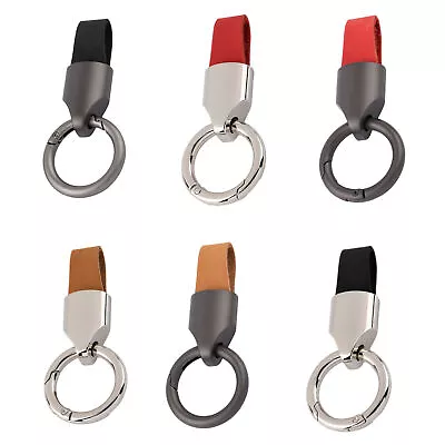 Leather Keychain For Men Anti-Lost Car Key Chain Key Fob Rings Key Fob Holder • $8.18