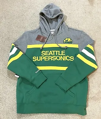 Mitchell & Ness Hoodie Mens 2XL Green Seattle Supersonics Retro NWT • $69.95