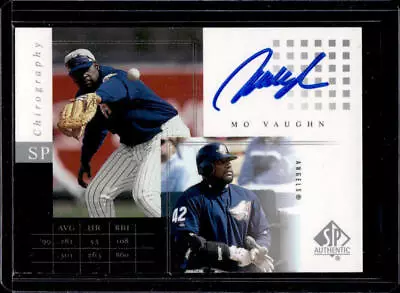 2000 SP Authentic Mo Vaughn Chirography Auto Autograph #MV Angels • $3.25