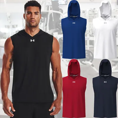 Under Armour Adult Men's UA Team Knockout Sleeveless Hoodie Loose Fit 1370366 • $34.95