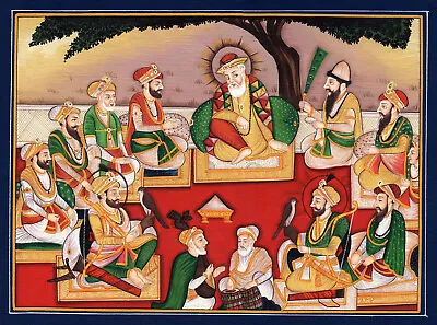 £4.99 • Buy Sikhs Guru Nanak Other 9 Gurus Bhai Puran Singh 1882 Poster Wall Picture A4 +
