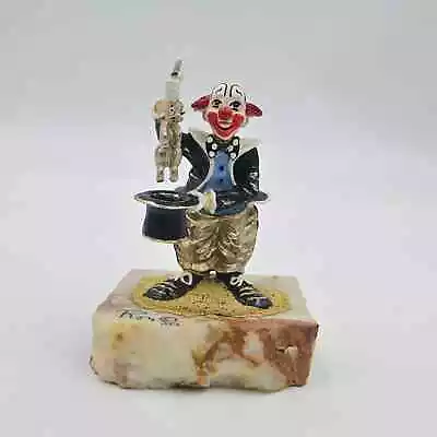 Vintage 1980 Ron Lee Magician Pulling Rabbit Out Of A Hat Marble Figure • $35