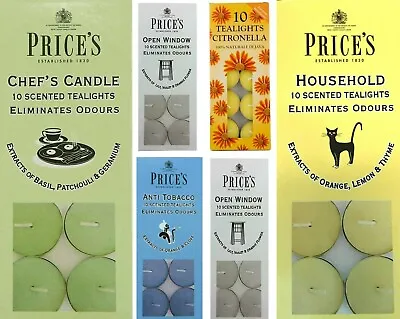 Prices Scented Candle Tealights Candles 10pcs Eliminates Odours Smells Tea Light • £1.69