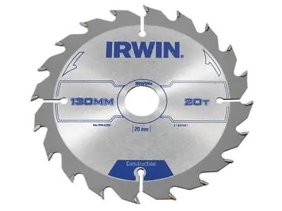 £20.05 • Buy IRWIN® IRW1897087 Construction Circular Saw Blade 130 X 20mm X 20T ATB