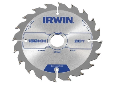 £20.05 • Buy IRWIN® IRW1897087 Construction Circular Saw Blade 130 X 20mm X 20T ATB
