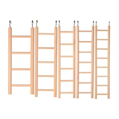 £4.99 • Buy Wooden Ladder Cage Toys Bird Budgie Rodent Hamster Mouse Gerbil Degu Rat