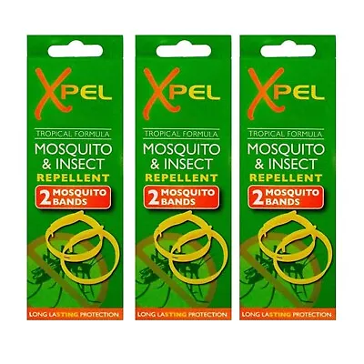 6 X Xpel Mosquito & Repellent Bands • £4.83
