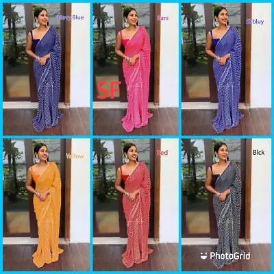 £15.11 • Buy Wedding Designer Saree Blouse New Sari Indian Pakistani Bollywood Party Wear