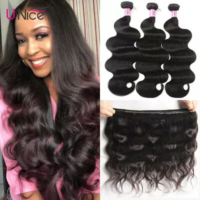 Brazilian Body Wave Virgin Human Hair Weaves 1 Bundle/100g UNice Hair Extensions • $37.98