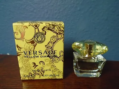 YELLOW DIAMOND By VERSACE Eau De Toilette Fragrance Perfume Dab Travel .17oz/5ml • $8.99