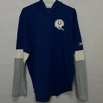 Nike Men Size XL  Indianapolis Colts Football Long Sleeve Pullover Hoodie Shirt • $44.95