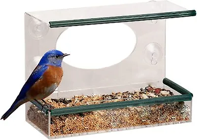 £8.99 • Buy Clear Perspex Window Viewing Bird Feeder Table Seed Hanging Suction Outdoor UK