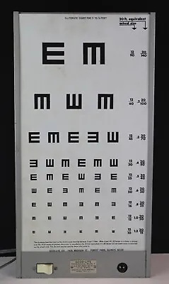 Vintage Good Lite Co. Eye Chart With Light Box -P SALE • $110