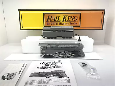 MTH RailKing 30-1113-1 NYC Dreyfuss Hudson 4-6-4 Steam PS.1 O Used BCR #5445 • $399.99