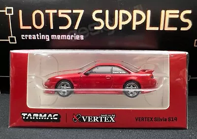 Tarmac Works Global64 VERTEX Silvia S14 Red Metallic T64G-018-RE 1:64 • $9.99