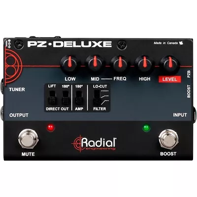 Radial Engineering PZ-Deluxe Acoustic Preamp / Direct Box Guitar Pedal • $309.99