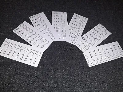 Montessori Homeschool Mathematics  Material Cards Multiplication (bead Board) • $12.49