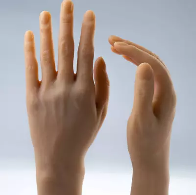 Silicone Male Muscular Hand Mannequin Arbitrary Positioning 1-Pairs/Wheat Color • $112.98