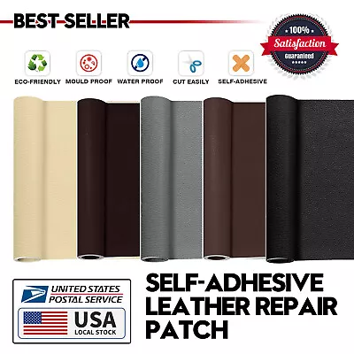 Leather Repair Tape Black Self-Adhesive Patch For Car Van Seats Couch Sofa US • $15.88